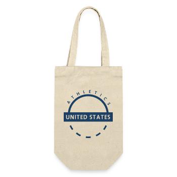 USA Sports Emblem Round Ring - Gift Bag for Bottles - nature - Front