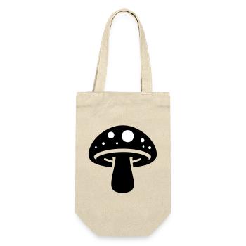 Pilz Symbol - Geschenkbeutel für Flaschen - Natur - Vorne