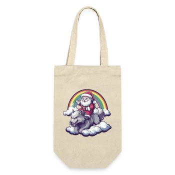 Loup Père Noël Noël - Sac à bouteille - nature - Devant