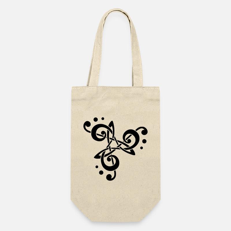 note de musique en triskèle  - Sac à bouteille - nature