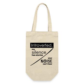 Introverted. Silence – noise. - Gift Bag for Bottles - nature - Front
