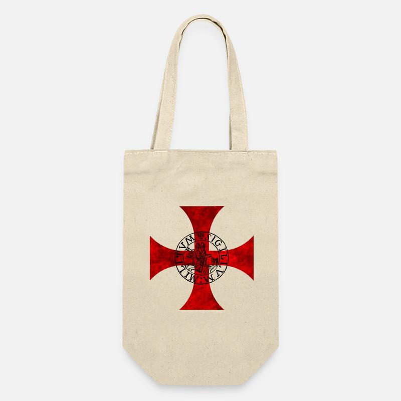 Croix templière – Croix pattée et sceau - Sac à bouteille - nature