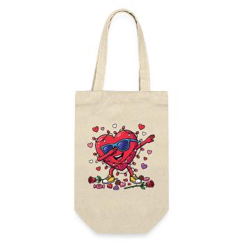 Cœur drôle de cœur pour la Saint-Valentin - Sac à bouteille - nature - Devant