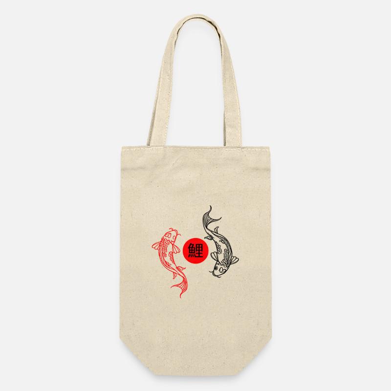 Koi dans le cercle zen rouge - Sac à bouteille - nature