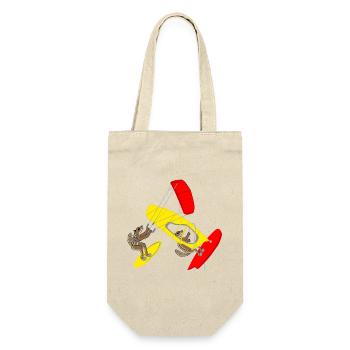Atlashörnchen Surfen, Kitesurfen, Windsurfen - Gift Bag for Bottles - nature - Front