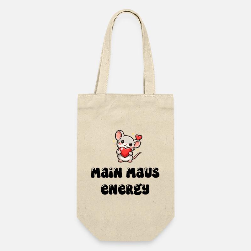 Main Maus Energy - Geschenkbeutel für Flaschen - Natur