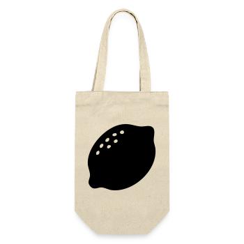 Lemon Silhouette – Fresh Citrus Design - Gift Bag for Bottles - nature - Front