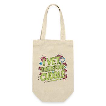 Vet Tech I Vet Therefore I Cuddle Animal Lover - Gift Bag for Bottles - nature - Front