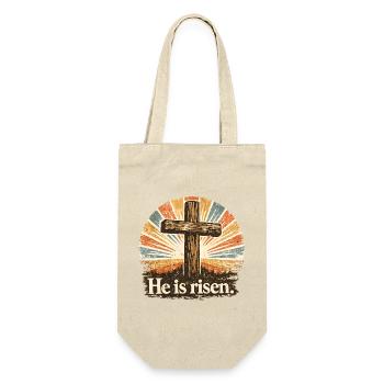 He Is Risen - Geschenkbeutel für Flaschen - Natur - Vorne