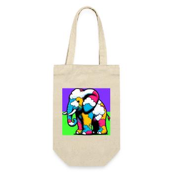Elephant with Cloud and Clouds - Gift Bag for Bottles - nature - Front
