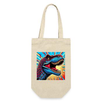 Dinosaurier - Geschenkbeutel für Flaschen - Natur - Vorne