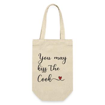 Kiss the Cook - Gift Bag for Bottles - nature - Front