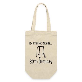 30th Birthday Party Funny 30 Years Old Birthday - Sac à bouteille - nature - Devant