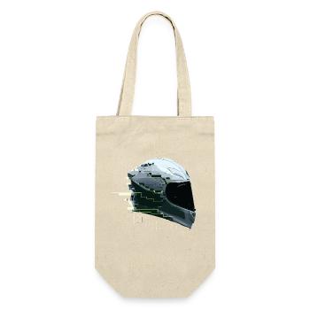 Cyber Moto Helmet Glitch Racing Future Gamer - Gift Bag for Bottles - nature - Front