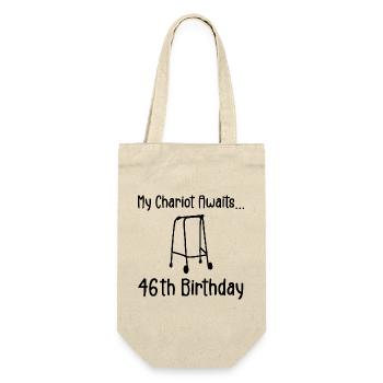 46th Birthday Party Funny 46 Years Old Birthday - Gift Bag for Bottles - nature - Front