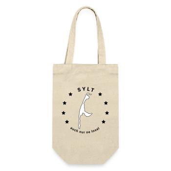 Sylt - Insel Nordsee Maritim Watt Meer - Geschenkbeutel für Flaschen - Natur - Vorne