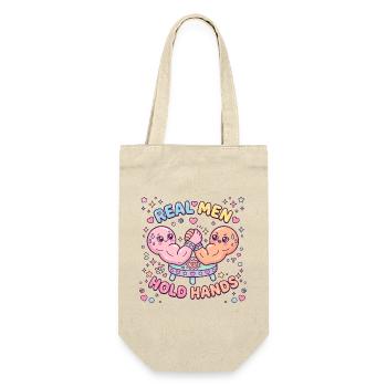 Arm Wrestling – Real Men Holding Hands - Gift Bag for Bottles - nature - Front