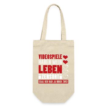 Videospiele haben mein Leben zerstört Gamer - Geschenkbeutel für Flaschen - Natur - Vorne