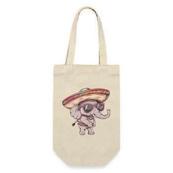 Sombrero comique drôle d’éléphant - Sac à bouteille - nature - Devant