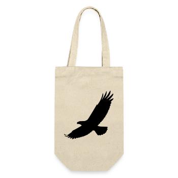 Falke im Flug - Geschenkbeutel für Flaschen - Natur - Vorne