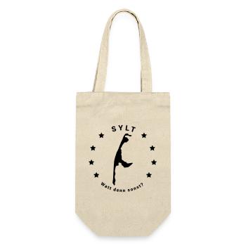 Sylt - Watt denn sonst? - Geschenkbeutel für Flaschen - Natur - Vorne