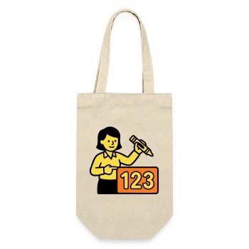 Enseignant Math 123 School - Sac à bouteille - nature - Devant
