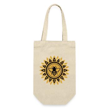 Mandala Bee Boho Yoga Beekeeping Bees - Gift Bag for Bottles - nature - Front