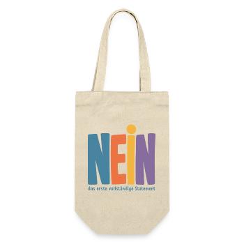 Nein das erste vollstaendige Statement - Geschenkbeutel für Flaschen - Natur - Vorne