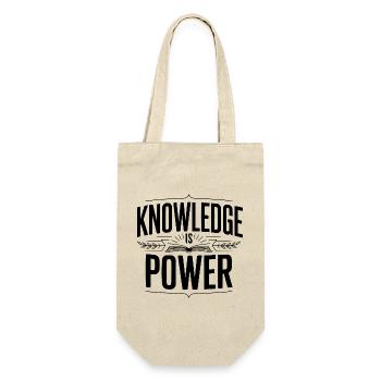Knowledge Is Power - Gift Bag for Bottles - nature - Front