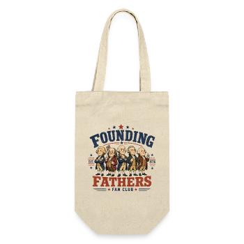 Fanclub der Gründerväter Lustige Gründerväter - Geschenkbeutel für Flaschen - Natur - Vorne