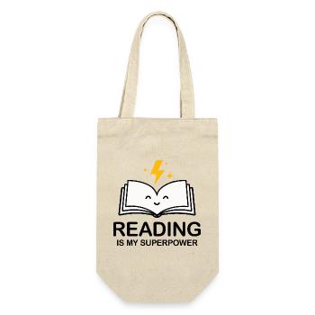 La lecture est mon super-pouvoir | Chemise d’amoureux des livres - Sac à bouteille - nature - Devant