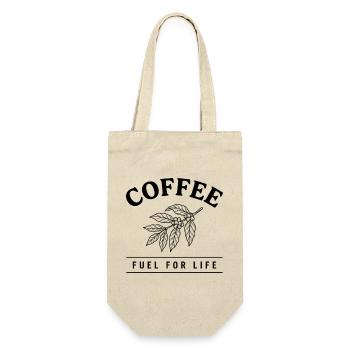 Coffee Fuel For Life – Kaffee Design - Gift Bag for Bottles - nature - Front