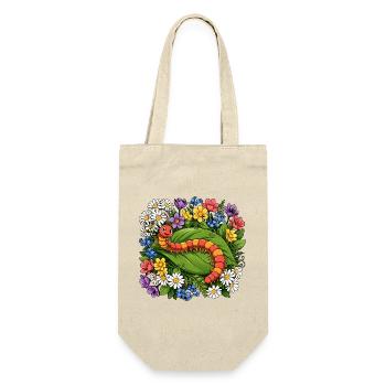 Hundertfüßer Cartoon - Geschenkbeutel für Flaschen - Natur - Vorne