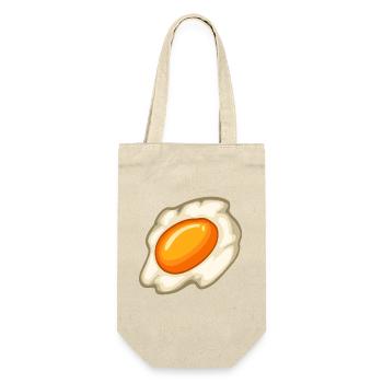 Sunny Fried Egg Illustration - Geschenkbeutel für Flaschen - Natur - Vorne