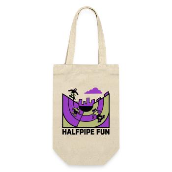 Halfpipe Skatepark Logo - Geschenkbeutel für Flaschen - Natur - Vorne