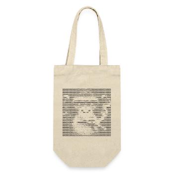 Smoking Chimp ASCII Kunstporträt - Geschenkbeutel für Flaschen - Natur - Vorne