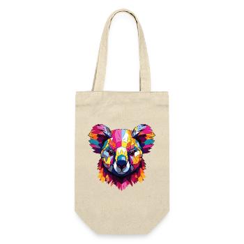 Geometrischer Regenbogen Koala - Geschenkbeutel für Flaschen - Natur - Vorne