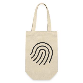 Fingerabdruck-Authentifizierungszeilen-Symbol - Geschenkbeutel für Flaschen - Natur - Vorne