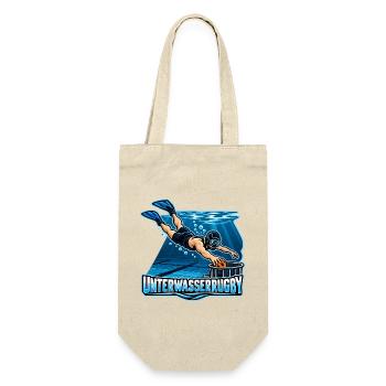 Unterwasser Rugby Action-Illustration - Geschenkbeutel für Flaschen - Natur - Vorne