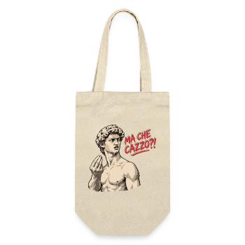 Ma Che Cazzo?! – David mit italienischem Temperame - Geschenkbeutel für Flaschen - Natur - Vorne