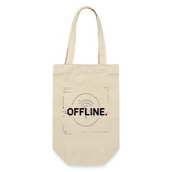 Offline Signal No Wifi Icon - Geschenkbeutel für Flaschen - Natur - Vorne