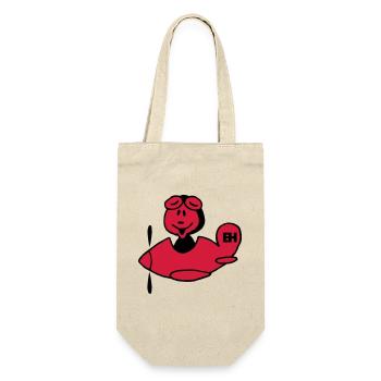 Red Airplane, Two-Color Design - Gift Bag for Bottles - nature - Front