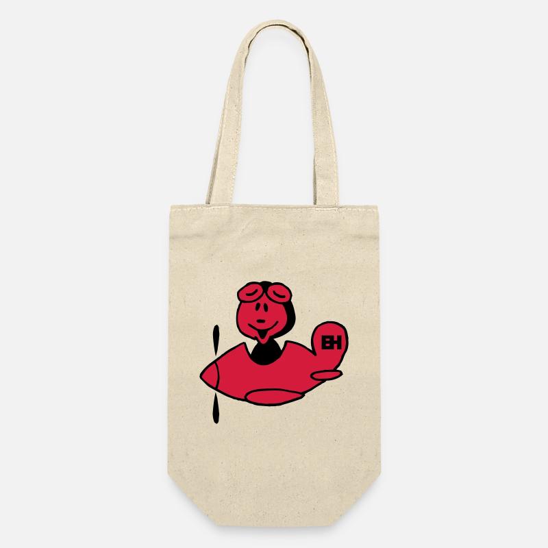Red Airplane, Two-Color Design - Gift Bag for Bottles - nature