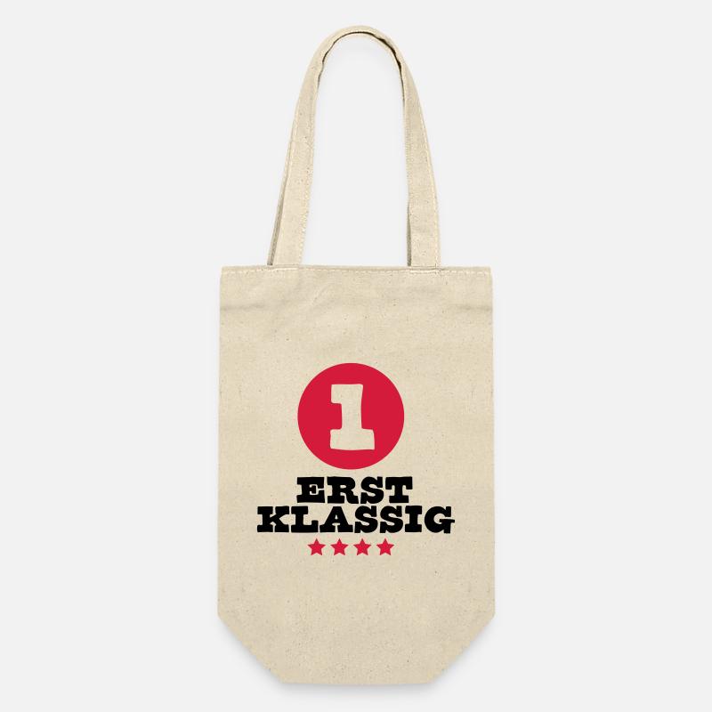 schulkind sport einschulung - Geschenkbeutel für Flaschen - Natur