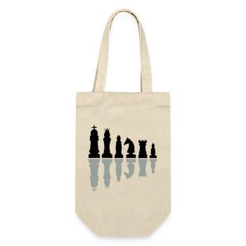 schach sport schachfiguren - Geschenkbeutel für Flaschen - Natur - Vorne