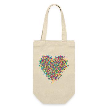 coloré confettis vives coeur - Sac à bouteille - nature - Devant