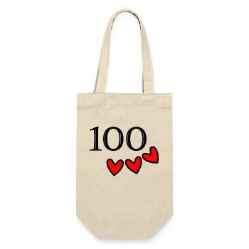 100 YEARS. 100th ANNIVERSARY. ANNIVERSARY 100 YEARS. - Gift Bag for Bottles - nature - Front