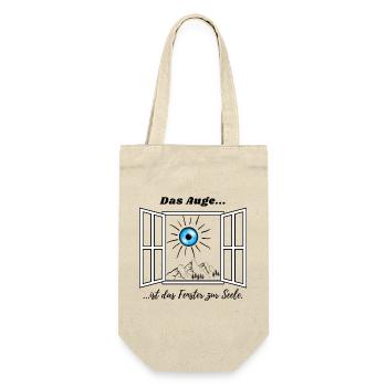 Das Auge ist das Fenster zur Seele :) - Geschenkbeutel für Flaschen - Natur - Vorne