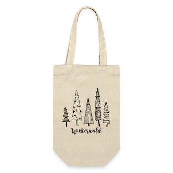 Winterwald - Geschenkbeutel für Flaschen - Natur - Vorne