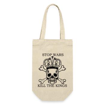 Stop Wars - Kill the Kings - Geschenkbeutel für Flaschen - Natur - Vorne